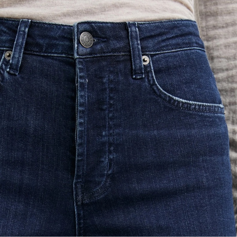 High Rise Wide Leg Dark Blue Jeans - Picture 3 of 4